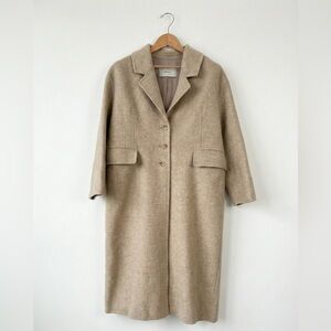 Chic Beige Women's Wool Coat
